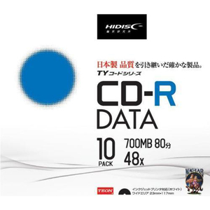 HIDISC HI DISC CD-R データ用 高品質 10枚入 TYCR80YP10SC