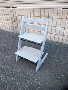 STOKKE Tripp Trapp Chair ストッケトリップトラップ ベビーセット付 グレー 子供椅子 ベビーチェア チャイルドチェア 高さ調整チェア