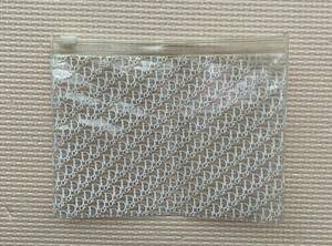 Dior モノグラム　クリアポーチ　透明バッグ　ジップバッグ　未使用　非売品　クリスチャンディオール　ロゴ　保存袋　ノベルティ
