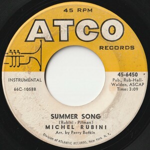 Michel Rubini Summer Song / Moonlight Mood ATCO US 45-6450 202130 JAZZ ジャズ レコード 7インチ 45