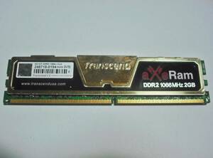 Transcend製 PC-8500 DDR2-1066MHz 2GBx1枚 合計2GB CL5 動作確認済み◎