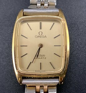 不動品 OMEGA オメガ DE VILLE デビル 1350 クォーツ 腕時計 【ジャンク・現状品】 [78-0328-O4]