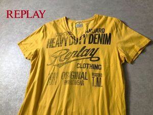 REPLAY●ヴィンテージ調ロゴプリント Tシャツ トップス●リプレイ