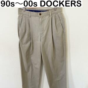 90s〜00s DOCKERS ドッカーズ　2タックチノ　古着　アメカジ 