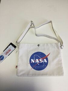 NASAショルダーキャンバスサコッシュ●生成◎長期保管・デッドストック品・未着用品〇タグ付き◇サコッシュ