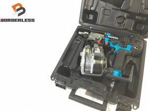 ☆美品☆ makita マキタ 65mm 高圧 エア釘打機 AN636HM 青/ブルー ロール釘打機 ロール釘打ち機 コイルネイラ 89686