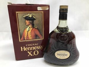 E002 未開栓 古酒 Henessy ヘネシー X.O コニャック COGNAC ブランデー 金キャップ グリーンボトル 700ｍl 40度 洋酒 箱付