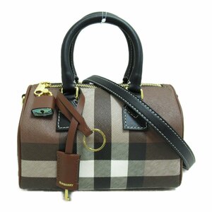 バーバリー ミニボウリングバッグ ショルダーバッグ ブランドオフ BURBERRY コットン ショルダーバッグ コットン/ポリウレタン レディース