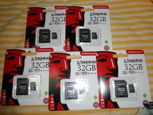 Kingston microSDHC CARD 32GB CLASS 10 UHS-I OK WITH ADAPTER Canvas Select SDCS/32GB KING STONE TECHNOLOGY X5