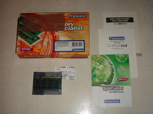 新品未使用 トランセンドジャパン 512MBメモリー VAIO PCG-V505,FR,GR,Z1対応 TS64MSD64V6F5 64Mx 200P DDR226 (32MX8/CL2.5) 永久保証