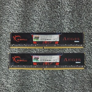 G.SKILL AEGIS DDR4-3200MHz 32GB (16GB×2枚キット) F4-3200C16D-32GIS 動作確認済み デスクトップ用 PCメモリ (1)