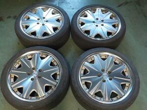 WORK １９インチアルミホイール　19Ｘ8Ｊ+58　ＰＣＤ114.3　５穴　ハブ径72ｍｍ　タイヤ交換必要【個人宅宛発送不可】