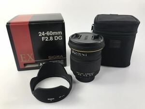 1000円〜■★動作未確認★ カメラレンズ SIGMA シグマ EX 24-60mm 1:2.8 DG EX Nikon用 フードキャップ付 ★okoy-2672118-261★p6189