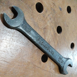 FUJI PEACE 整備用工具 combination wrench サイズ表記3/16-5/16インチ　10-14mm. 全長139.7mm. インチ工具 いいやれ具合