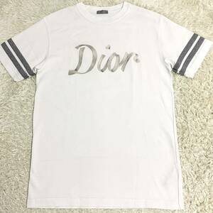 極美品 ディオールオム 【近年モデル】 Dior Homme 半袖 tシャツ カットソー トップス ビックロゴ メンズ ホワイト サイズS