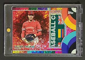 (希少) 5枚限定 2023 Topps World Baseball Classic WBC Freddie Freeman Base Relic Red レリック 大谷同僚 カラーマッチ