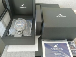 超希少 未使用 OCEANUS 世界限定350本 OCW-S6000JC-2AJR 電波ソーラー Bluetooth チタン タグ付 シリアルナンバー入り