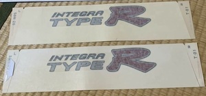 【新品】ホンダ　純正品　インテグラ DC5 タイプ R TYPE R サイドデカール左右ペア