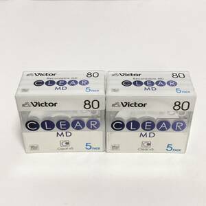 Victor ビクター 80分 MiniDisc ミニディスク 5枚 Recordable CLEAR MD MD-80QX5 MDディスク ×2個