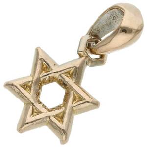 クロムハーツ Chrome Hearts 22K STAR OF DAVID/スターオブダビデチャーム ゴールドネックレストップ 中古 SS07