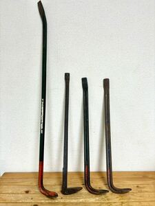 ★バール 4点 まとめて 約88cm 56cm 大工道具 釘抜き