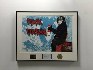 DEATH NYC 額付き 世界限定100枚 アートポスタ グラフィティ Banksy スプレーで描かれたモンキー 流行 現代アート