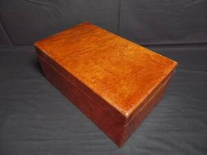 欅 玉杢 無垢 奇麗な木目 文箱 硯箱 拭き漆 書道具