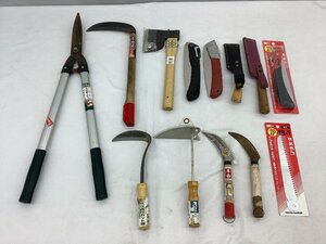 アルスコーポレーション他 工具まとめ/刈込鋏/両刃鎌/工作・園芸鋏他 サビ等有/未開封含む 中古品 ACB