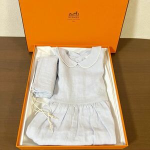 【未使用品】HERMES エルメス キッズ 子供服 ワンピース size 2 リネン