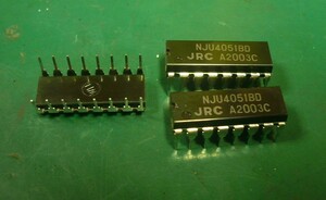 CMOSロジックＩＣ　ＮＪＵ４０５１ＢＤ　ＪＲＣ　３個セット