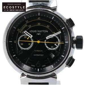 LOUIS VUITTON ルイヴィトン Q102B0 タンブール クロノグラフ ヴォレII 自動巻き 腕時計 シルバー/ブラック メンズ