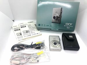1円 Canon キャノン IXY DIGITAL 60 PC1158 シルバー コンパクトデジタルカメラ 箱 付属品付き
