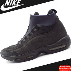 希少■NIKE AIR MAX95 SNEAKER BOOT 完売品◆ナイキ エアマックス スニーカー ブーツ フロントジップ 厚底ソール ダッドシューズ ブラック