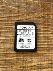 2012年度　春版　トヨタ純正ナビ 16GB 地図データ SDカード