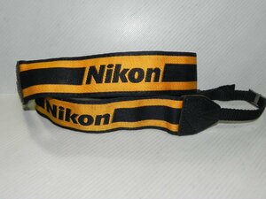 Nikon ストラップ(黄色と黒の縞模様)中古品