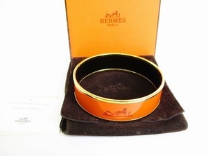 【超美品】 エルメス HERMES エマイユ GM エナメル ブレスレット バングル