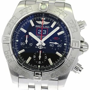 ブライトリング BREITLING A44360 クロノマット ブラックバード クロノグラフ 自動巻き メンズ 良品 _777936