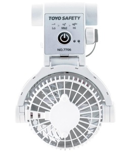 トーヨー No.7706 WINDY4 充電式ヘルメット取付式 送風機 熱中症対策 TOYO SAFETY