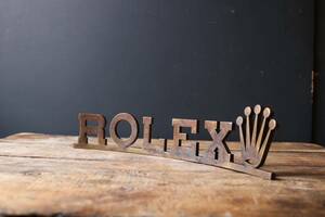 Rolex ロレックス サイン ビンテージ ディスプレイ プレート スイス製 販売店用　shop display vintage sign plate emblem swiss made