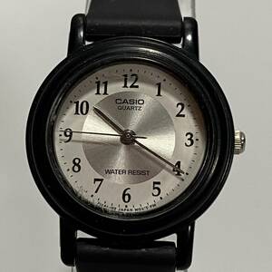 CASIO カシオ レディース腕時計 LQ-139 美品 ブラック ビジネス ラバー ２
