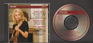 送料込み ボベスコ PHILIPS サン=サーンス/メンデルスゾーン ヴァイオリン協奏曲 32CD-3169 国内初期3200円盤CD BOBESCO