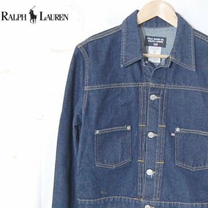 ポロジーンズ ラルフローレンPOLO RALPH LAUREN■BABY DENIM JACKET デニムジャケット ロゴ入りボタン■M■ネイビー ※NK4328245