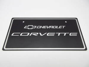 シボレー コルベット　CHEVROLET CORVETTE ディーラー 新車 展示用 非売品 ナンバープレート マスコットプレート