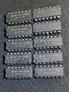MC74HC125AN モトローラ製 高速CMOS IC　4回路スリーステートバッファ（10個セット）