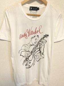 ★値下げ交渉あり★名作★ヒステリックグラマー Andy Warhol ギターガールプリントTシャツ★L1138★美品 アンディーウォーホル hysteric 