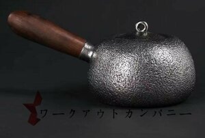 特売！高品質 鉄壺 コーティングなし 手作り鉄 やかんを沸かす お茶の道具 600ML