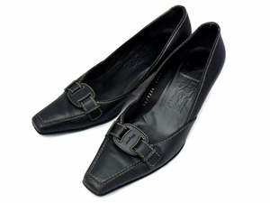 Ferragamo　フェラガモ　パンプス　（ブラック）　[サイズ7]　黒　レディース靴