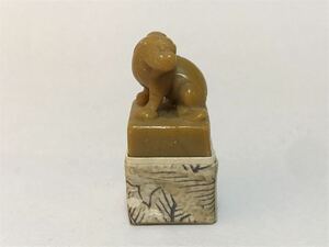 印材 獣形彫刻 寿山石 田黄石 文房具 中国美術 