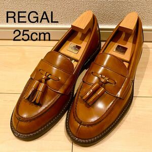 【未使用に近い】REGAL リーガルタッセルローファー J641 ブラウン 茶色 ワースコレクション 新品に近い 美品 革靴 ビジネスシューズ