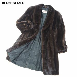 4-ZDF293 ZORRONUEZ BLACK GLAMA ブラックグラマ ミンク MINK 最高級毛皮 ロングコート 毛質 艶やか 柔らか ダークブラウン F レディース
